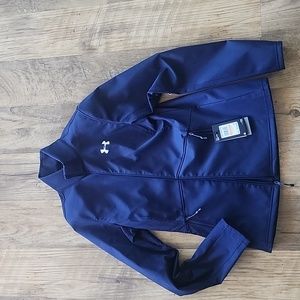 Under Armour navy running jacket size small nwt cold gear infrared tech
